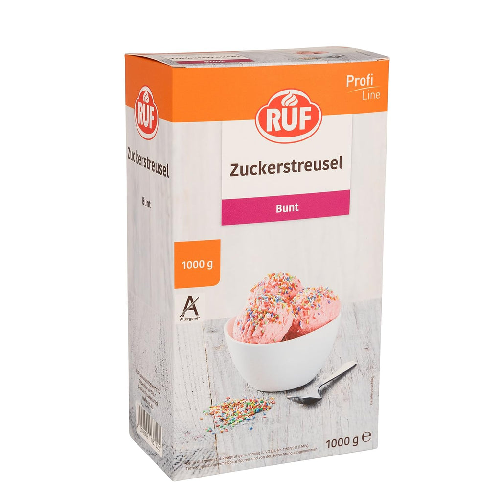 RUF Sprinkles de zahăr colorat în culori curcubeu, 1 kilogram