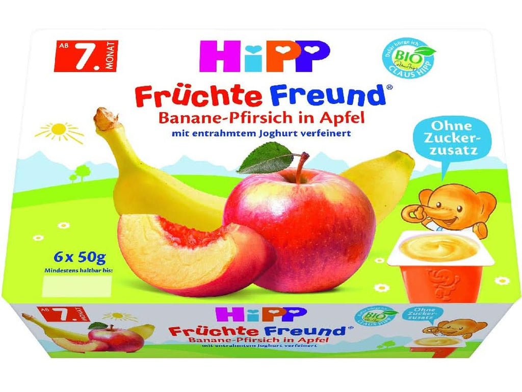 Hipp Bio Früchte Im Becher Banane in Apfel, 6Er Pack (6 X 400 G)