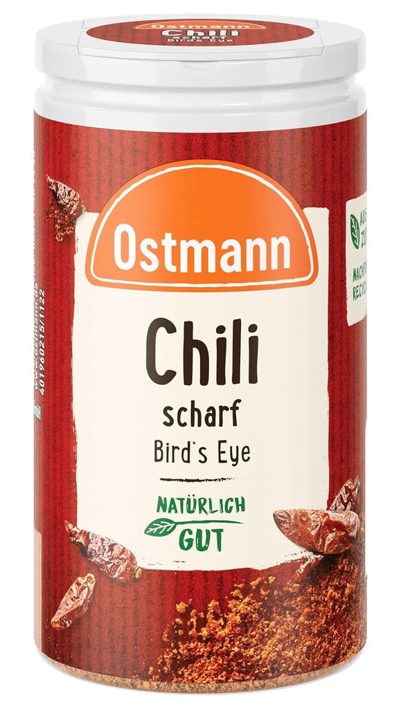 Ostmann - Chilli Hot Bird's Eye | Condiment iute pentru mâncăruri din carne și tocănițe, 35 grame