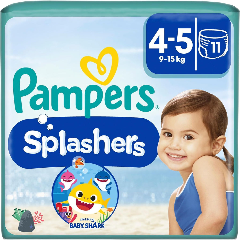 Pampers Scutece pentru copii mărimea 4-5, Splashers, Scutece de baie de unică folosință pentru protecție sigură în apă