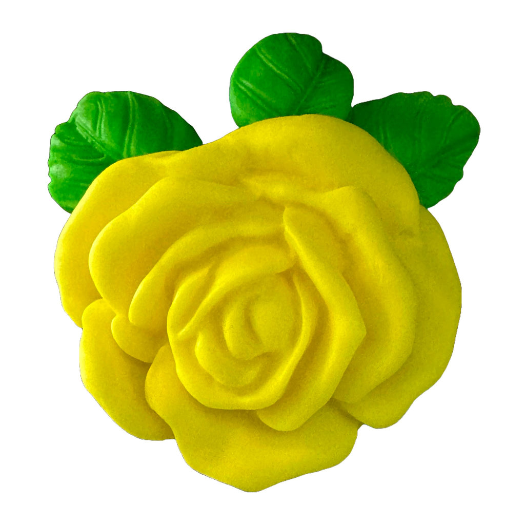 Decoratiune comestibila din zahar, Trandafir galben - Nati Shop