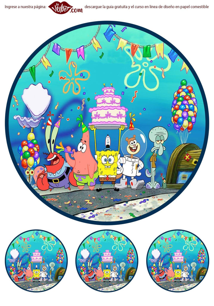 Imagine comestibila, vafa, format A4, SpongeBob Pantaloni Pătrați - Nati Shop