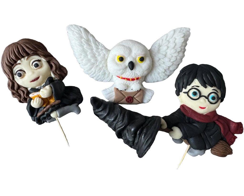 Set 4 decoratiuni comestibile din zahar, Harry Potter - Nati Shop